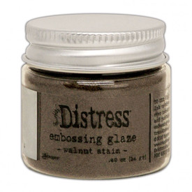 Walnut stain, Distress Embossing glaze