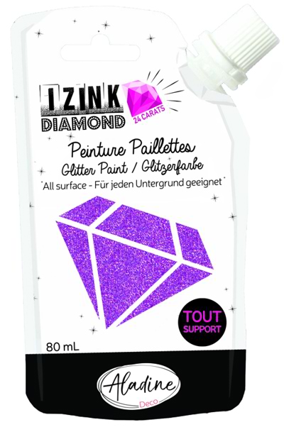 24 Carat Peach Glitter Paint Izink Diamond