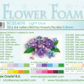 Flower foam, Light blue