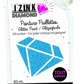 24 Carat Blue Glitter Paint Izink Diamond