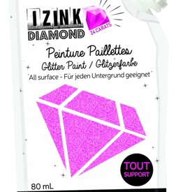 24 Carat Pink Glitter Paint Izink Diamond