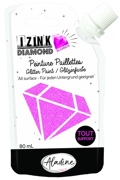24 Carat Pink Glitter Paint Izink Diamond