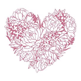 Floral Heart Mini Stamp 