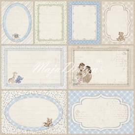 Vintage Baby - Journaling cards blue, Maja design