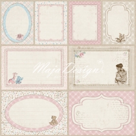 Vintage Baby - Journaling cards pink, Maja design