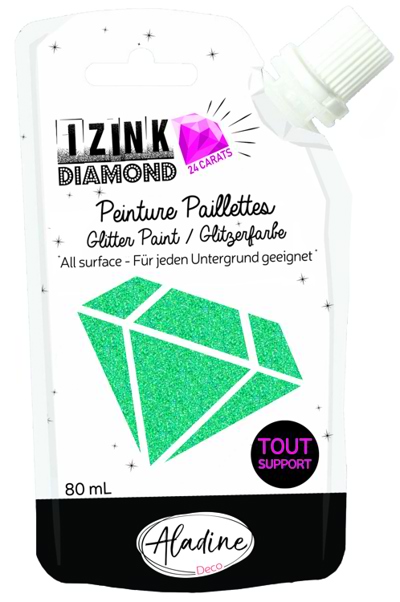 24 Carat Turquoise Glitter Paint Izink Diamond