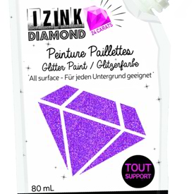 24 Carat Peach Glitter Paint Izink Diamond